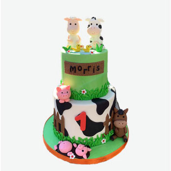 Boerderij dieren taart